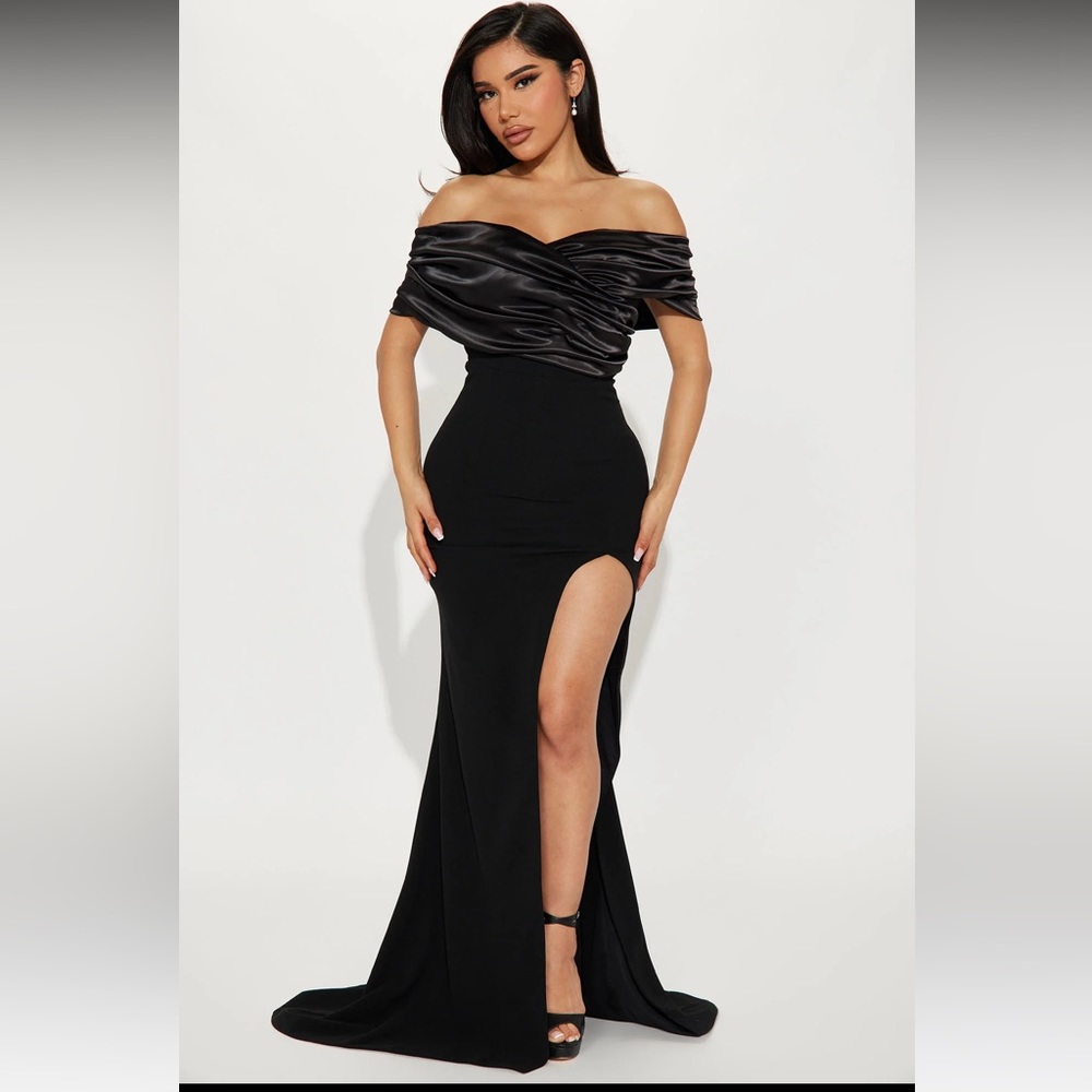 Draped maxi dress gown